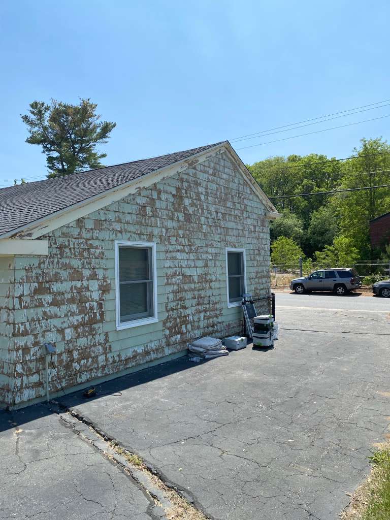 House siding before painting